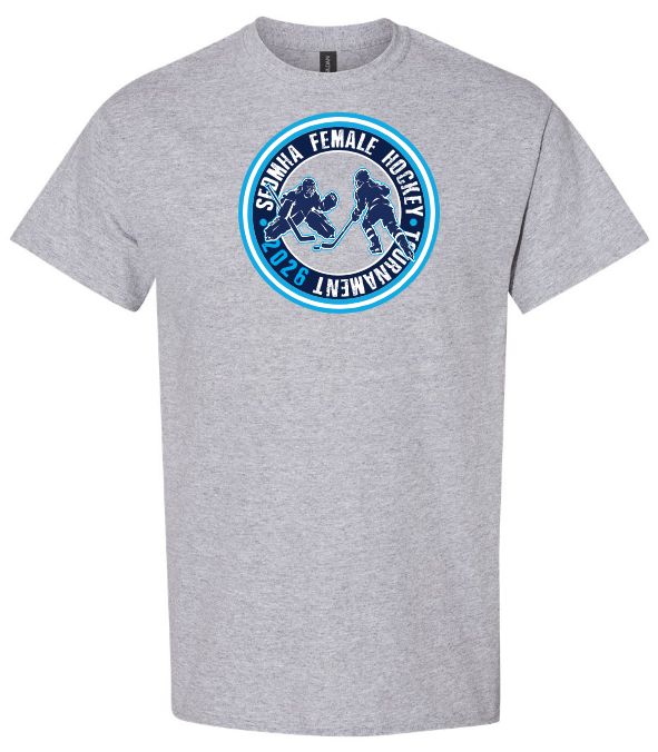 SEDMHA Female Hockey Tournament - Sport Grey SEDMHA Cotton T-Shirt (Full Chest)