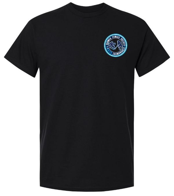 SEDMHA Female Hockey Tournament - Black SEDMHA Cotton T-Shirt (Left Chest)