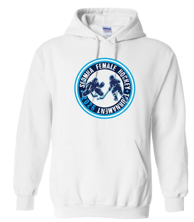 SEDMHA Female Hockey Tournament - White SEDMHA Hoodie (Full Chest)