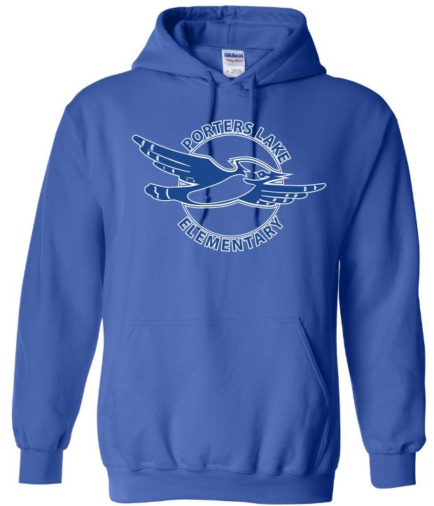 Porters Lake Elementary School - Royal Blue Hoodie (Full Chest)