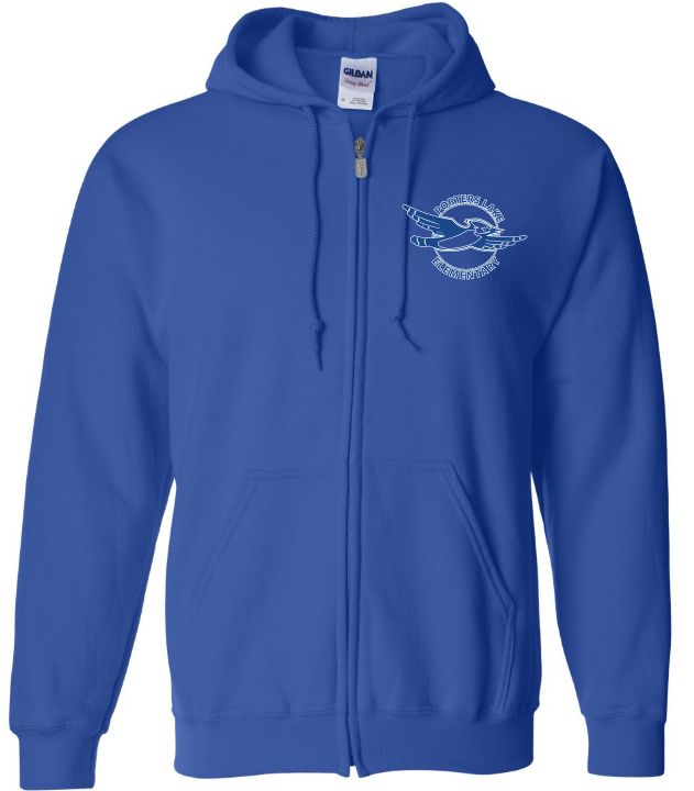 Porters Lake Elementary School - Royal Blue Zip Hoodie (Left Chest)