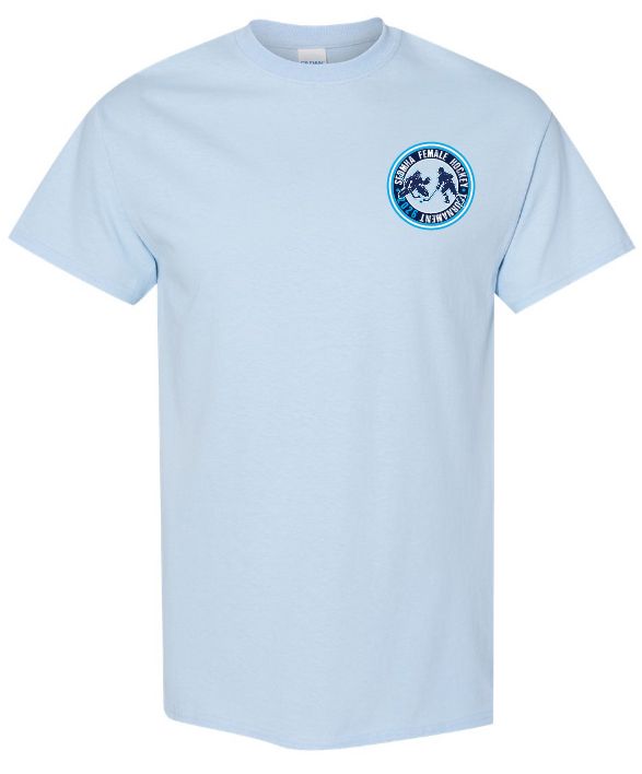 SEDMHA Female Hockey Tournament - Light Blue SEDMHA Cotton T-Shirt (Left Chest)
