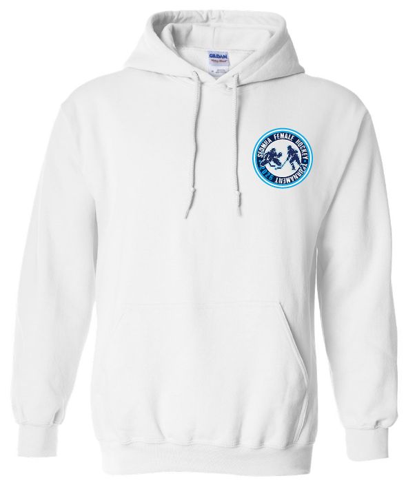 SEDMHA Female Hockey Tournament - White SEDMHA Hoodie (Left Chest)