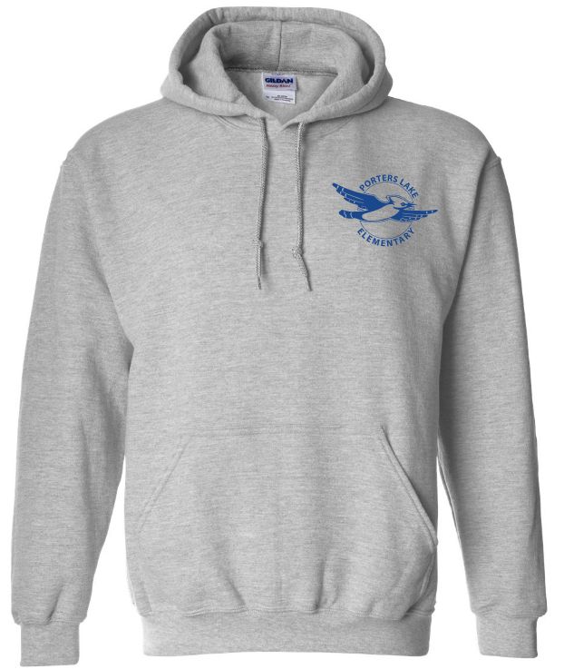Porters Lake Elementary School - Sport Grey Hoodie (Left Chest)