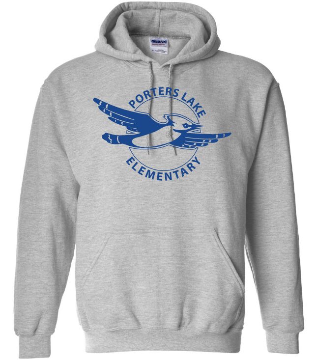 Porters Lake Elementary School - Sport Grey Hoodie (Full Chest)
