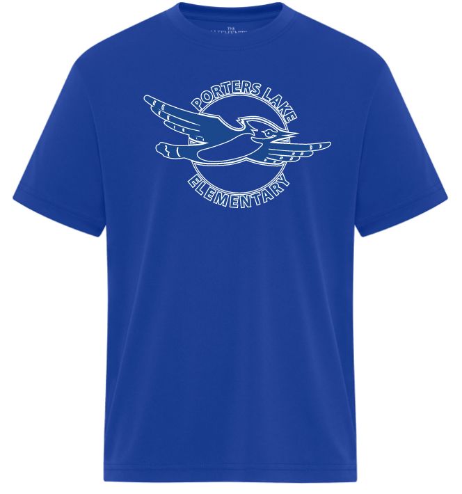 Porters Lake Elementary School - Royal Blue Essential Performance T-Shirt (Full Chest Logo)