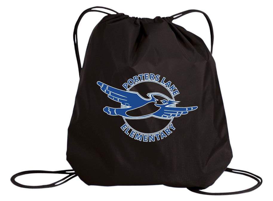 Porters Lake Elementary School -  Black Cinch Bag