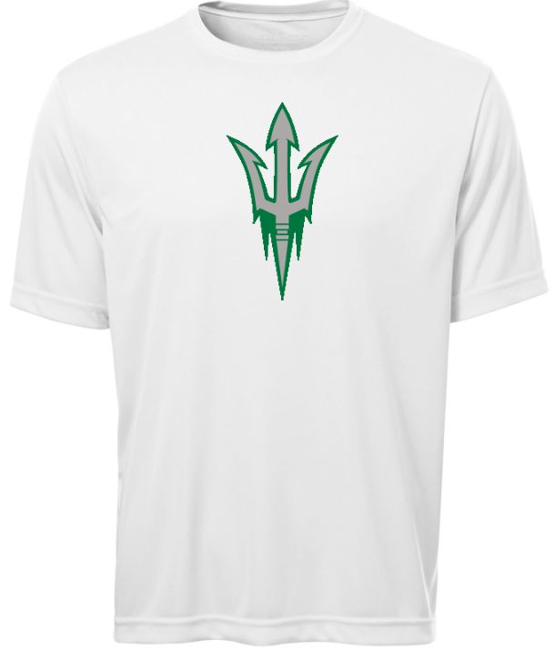 Island View High School - White Hockey Trident Short Sleeve Performance Shirt (Full Chest)