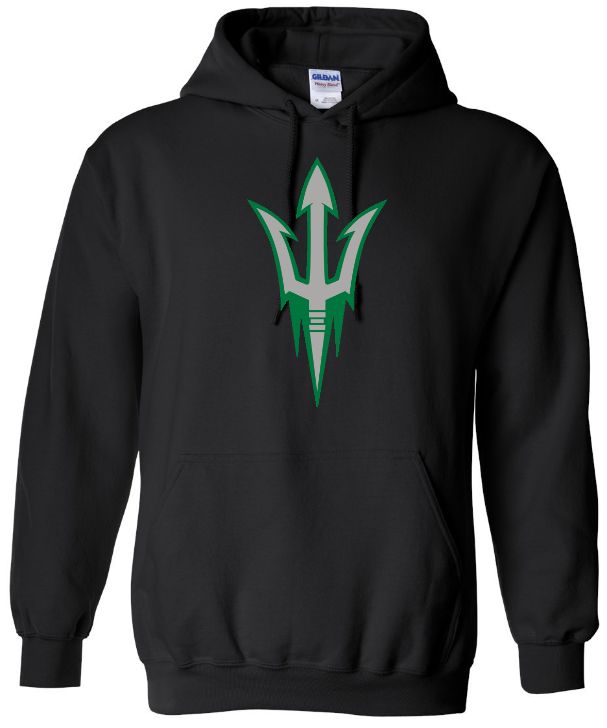 Island View High School - Black Hockey Trident Hoodie (Full Chest)