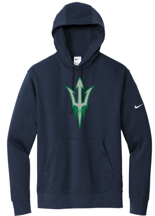 Island View High School - Navy Hockey Trident Nike Hoodie (Full Chest)