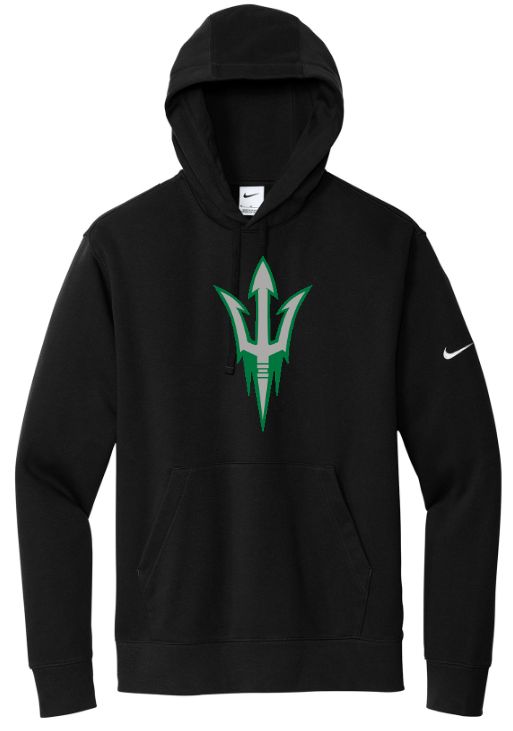 Island View High School - Black Hockey Trident Nike Hoodie (Full Chest)