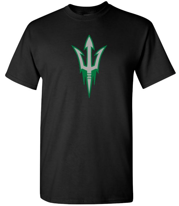 Island View High School - Black Hockey Trident T-Shirt (Full Chest)