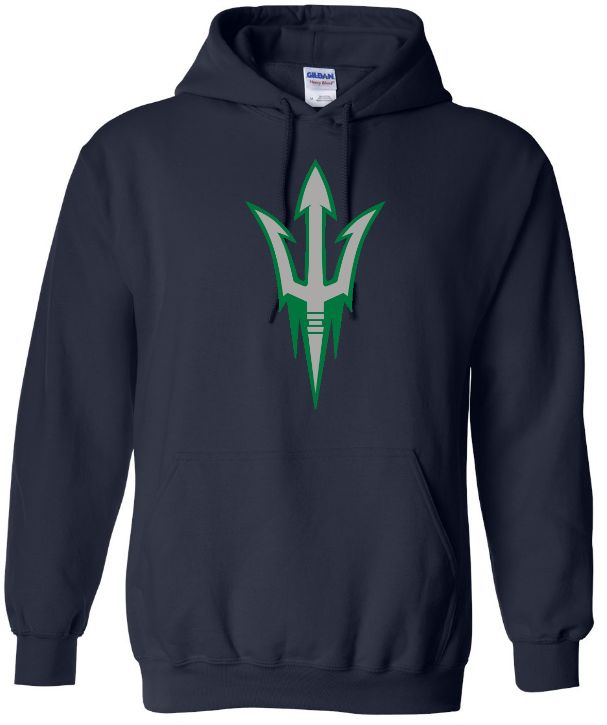 Island View High School - Navy Hockey Trident Hoodie (Full Chest)