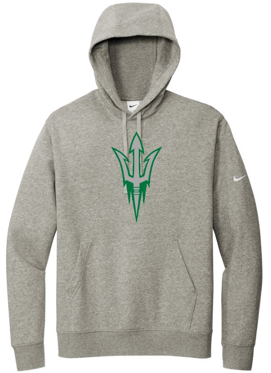 Island View High School - Dark Heather Grey Hockey Trident Nike Hoodie (Full Chest)
