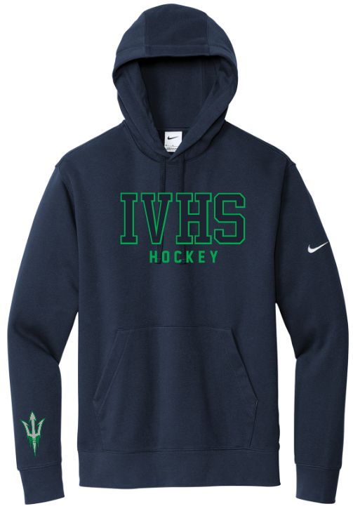 Island View High School - Navy IVHS Hockey Nike Hoodie (Full Chest)