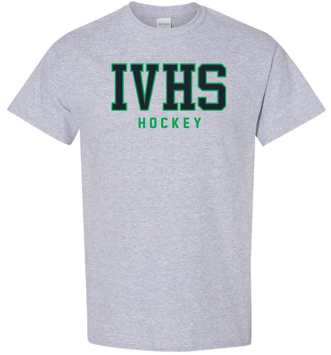 Island View High School - Sport Grey IVHS Hockey T-Shirt (Full Chest)