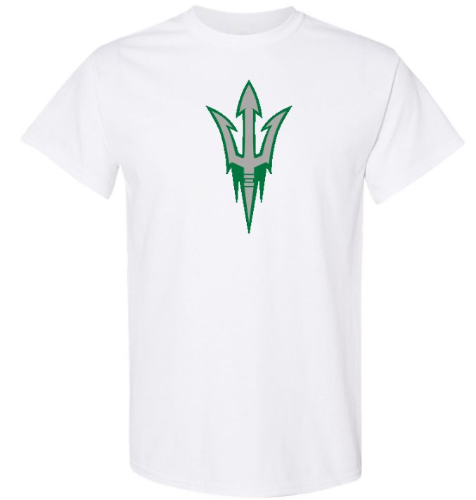 Island View High School - White Hockey Trident T-Shirt (Full Chest)