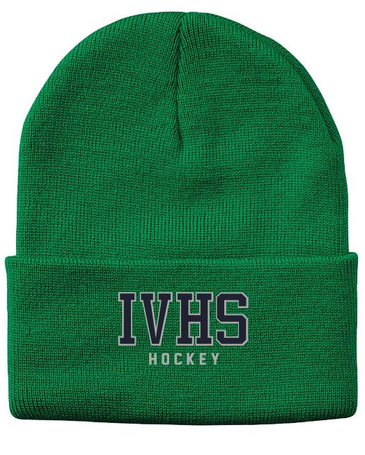 Island View High School - Irish Green IVHS Hockey Cuff Beanie