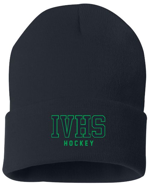 Island View High School - Navy IVHS Hockey Cuff Beanie