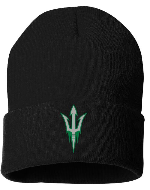 Island View High School - Black Hockey Trident Cuff Beanie