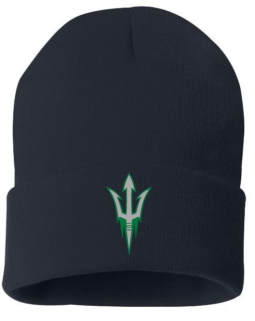Island View High School - Navy Hockey Trident Cuff Beanie