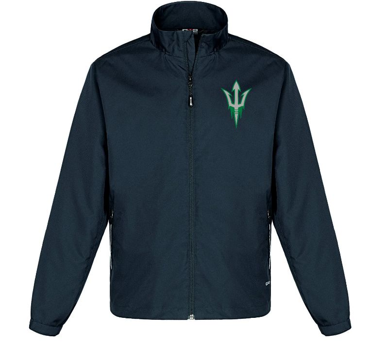Island View High School - Navy Hockey Trident Track Jacket