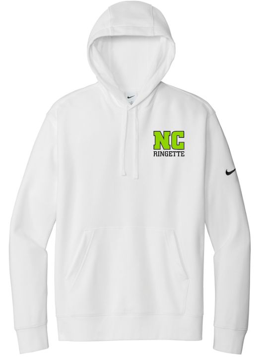 Nova Central Ringette - White Nike NC Ringette Hoodie (Left Chest)