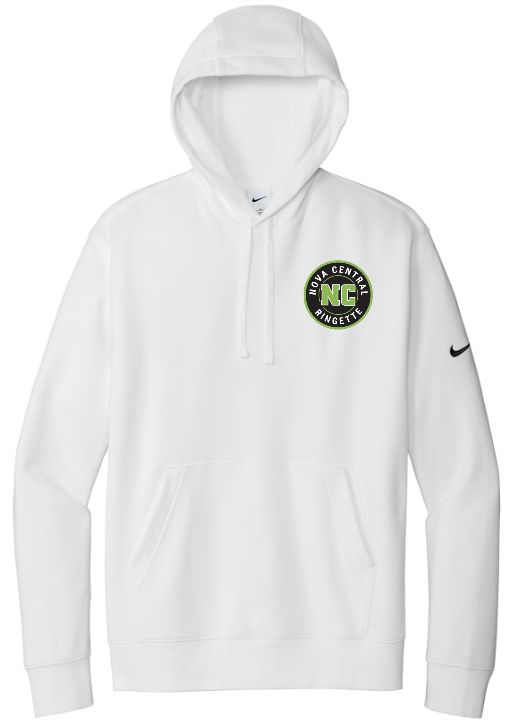 Nova Central Ringette - White Nike Nova Central Ringette Hoodie (Left Chest)