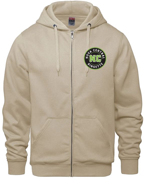 Nova Central Ringette - Sand Nova Central Ringette CSW Full Zip Sweater (Left Chest)