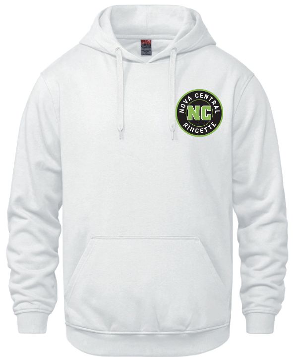 Nova Central Ringette - White Nova Central Ringette Vault Hoodie (Left Chest)