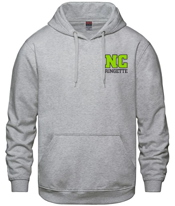 Nova Central Ringette - Athletic Grey NC Ringette Vault Hoodie (Left Chest)