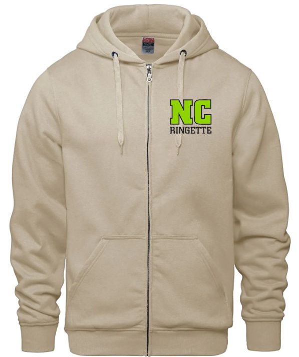 Nova Central Ringette - Sand NC Ringette CSW Full Zip Sweater (Left Chest)