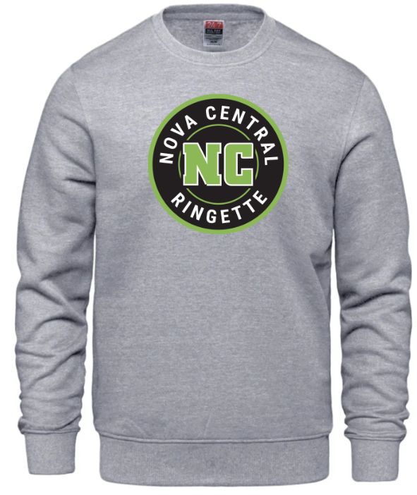 Nova Central Ringette - Athletic Grey Nova Central Ringette Crewneck Sweatshirt (Full Chest)