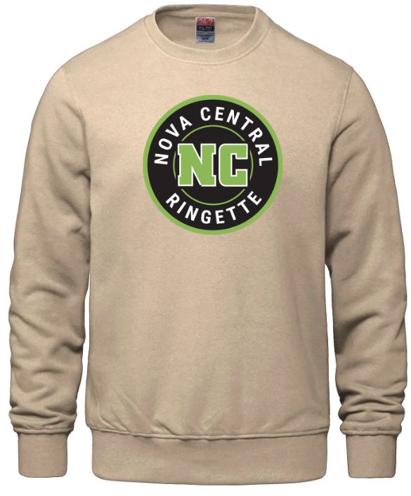 Nova Central Ringette - Sand Nova Central Ringette Crewneck Sweatshirt (Full Chest)