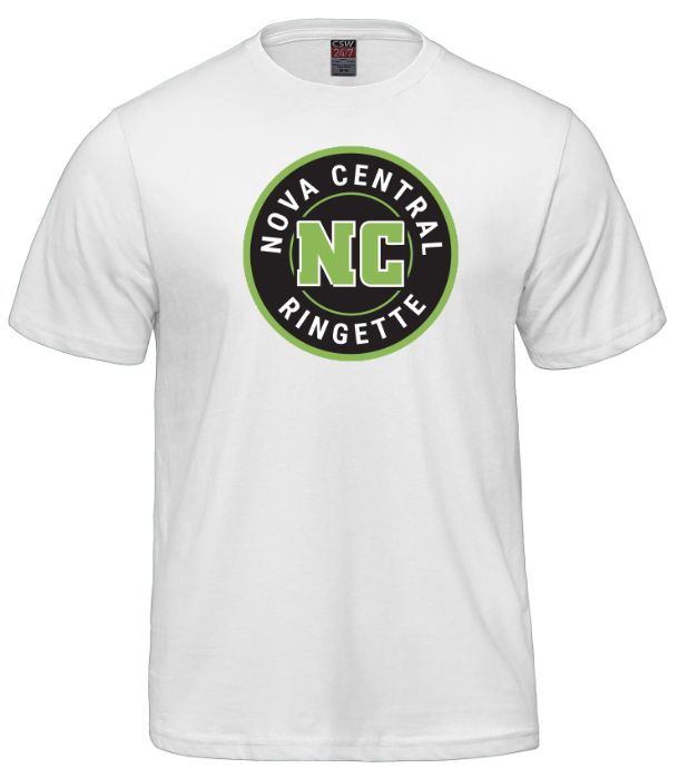 Nova Central Ringette - White Parkour Nova Central Ringette T-Shirt (Full Chest)