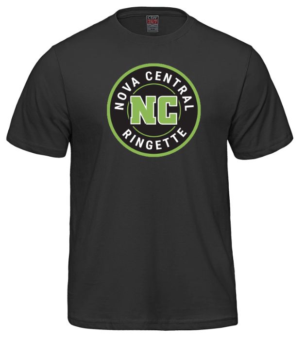 Nova Central Ringette - Black Parkour Nova Central Ringette T-Shirt (Full Chest)