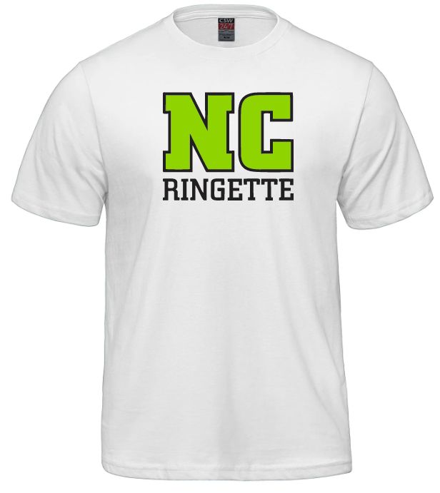Nova Central Ringette - White Parkour NC Ringette T-Shirt (Full Chest)