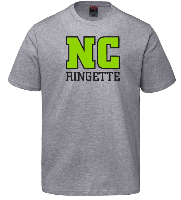 Nova Central Ringette - Athletic Grey Parkour NC Ringette T-Shirt (Full Chest)