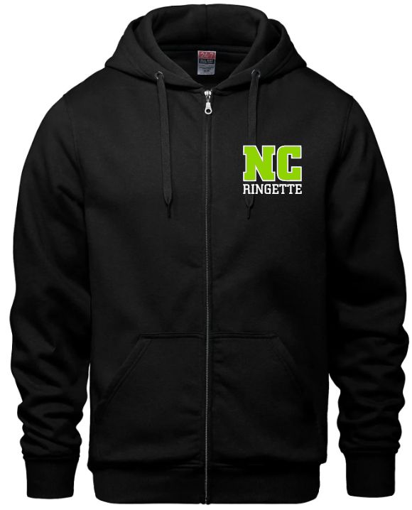 Nova Central Ringette - Black NC Ringette CSW Full Zip Sweater (Left Chest)