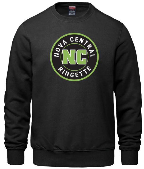 Nova Central Ringette - Black Nova Central Ringette Crewneck Sweatshirt (Full Chest)