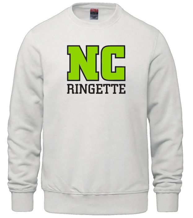 Nova Central Ringette - White NC Ringette Crewneck Sweatshirt (Full Chest)