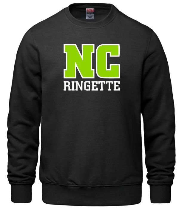 Nova Central Ringette - Black NC Ringette Crewneck Sweatshirt (Full Chest)