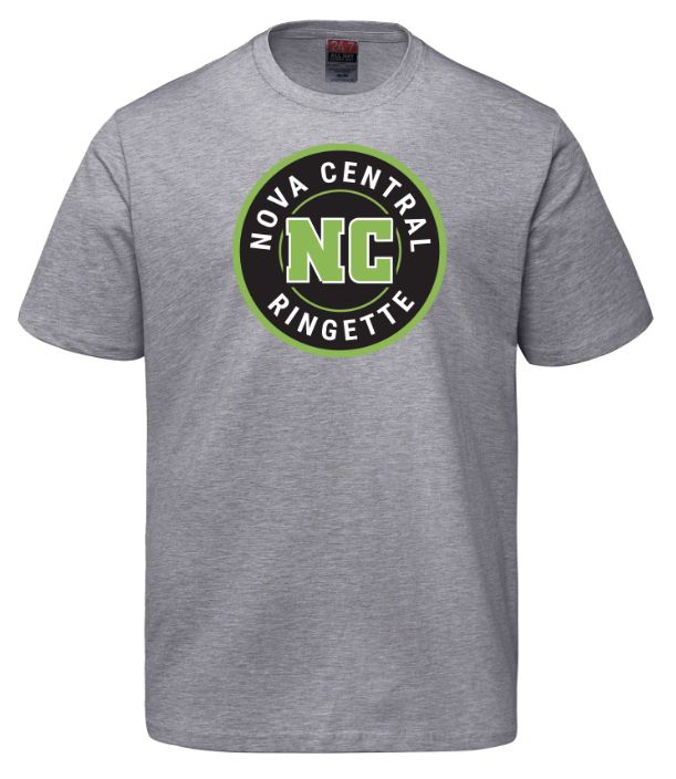 Nova Central Ringette - Athletic Grey Parkour Nova Central Ringette T-Shirt (Full Chest)
