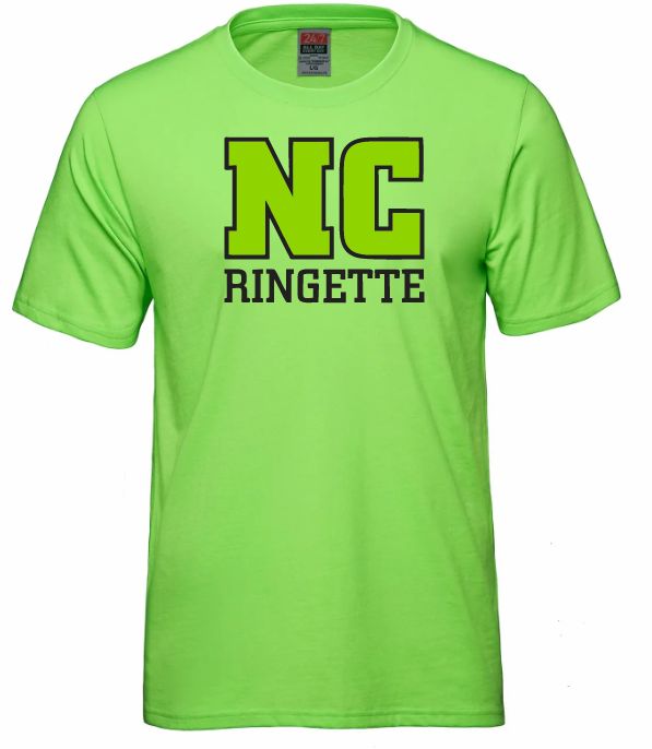Nova Central Ringette - Intense Lime NC Ringette Flare T-Shirt (Full Chest)
