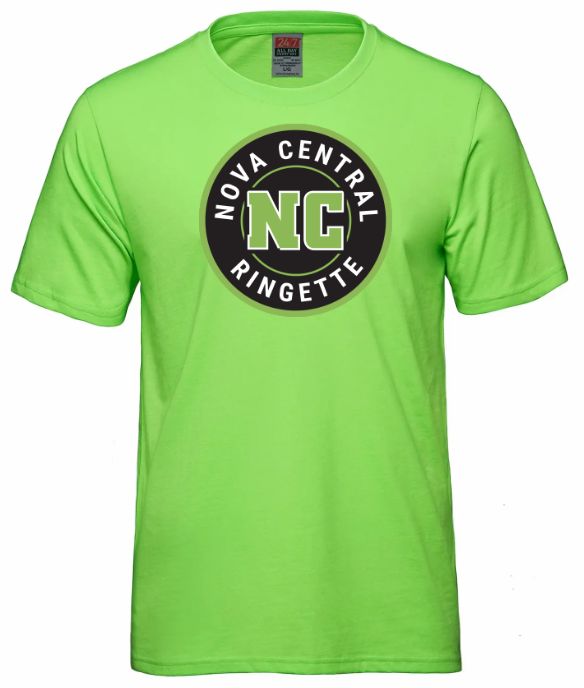 Nova Central Ringette - Intense Lime Nova Central Ringette Flare T-Shirt (Full Chest)