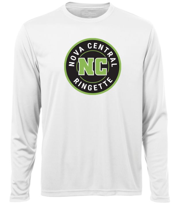 Nova Central Ringette - White Nova Central Ringette Long Sleeve Moist Wick Shirt (Full Chest)