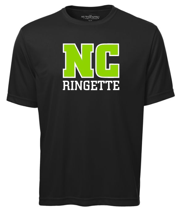 Nova Central Ringette - Black NC Ringette Moist Wick T-Shirt (Full Chest)