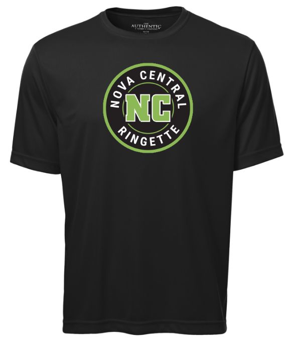 Nova Central Ringette - Black Nova Central Ringette Moist Wick T-Shirt (Full Chest)