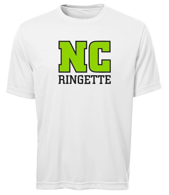 Nova Central Ringette - White NC Ringette Moist Wick T-Shirt (Full Chest)