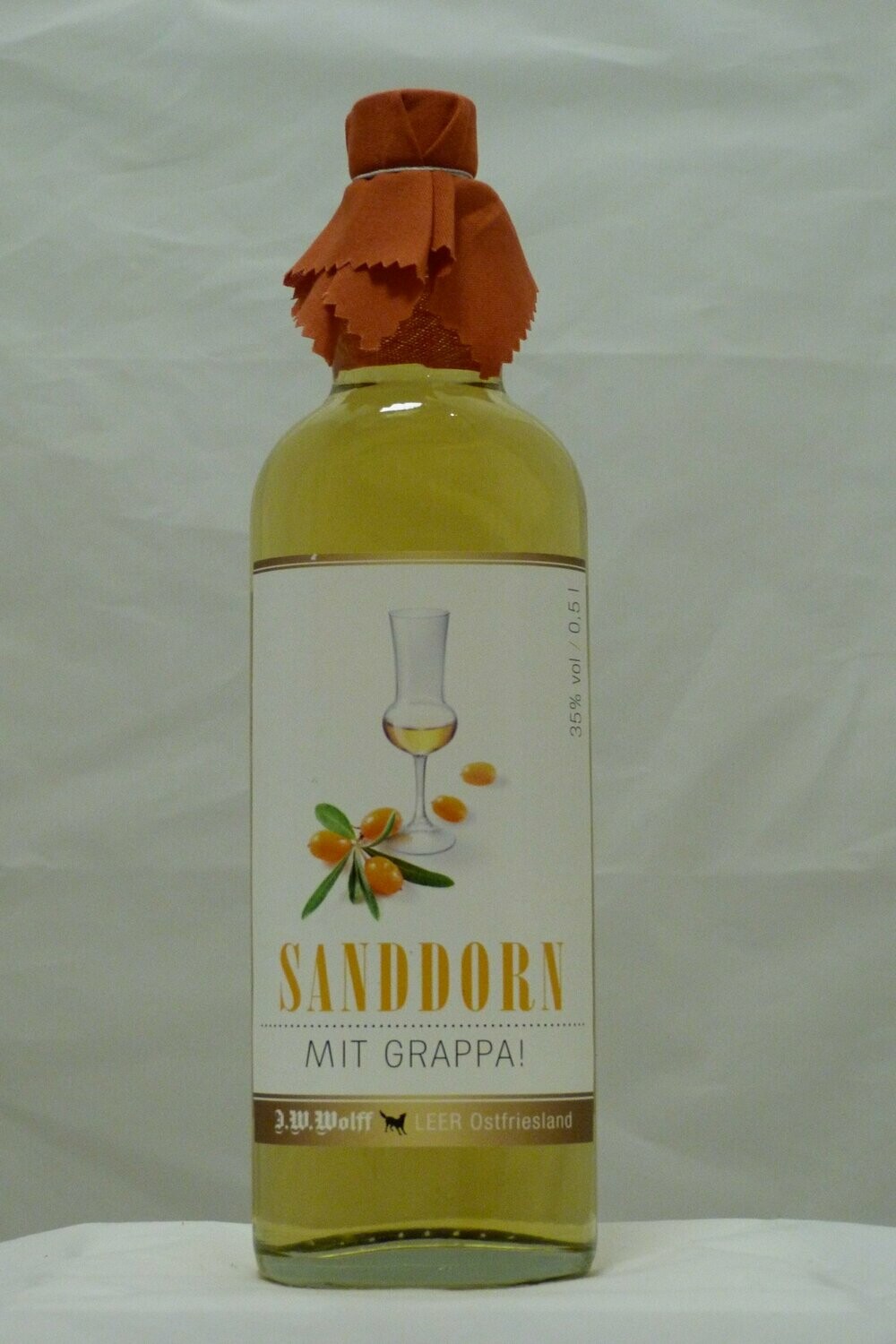 0,5l Wolff's Sanddorn mit Grappa 35%vol.